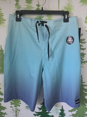 Hurley Teal to Blue Ombre 4-Way Stretch Boardshorts